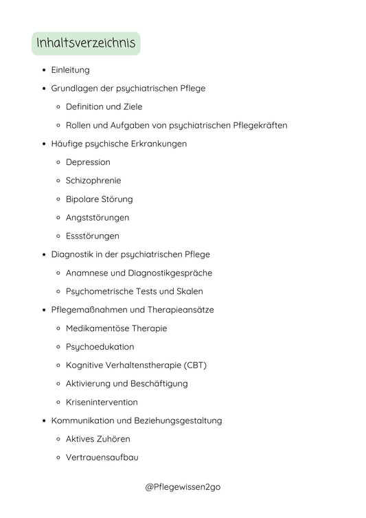 Psychiatrische Pflege