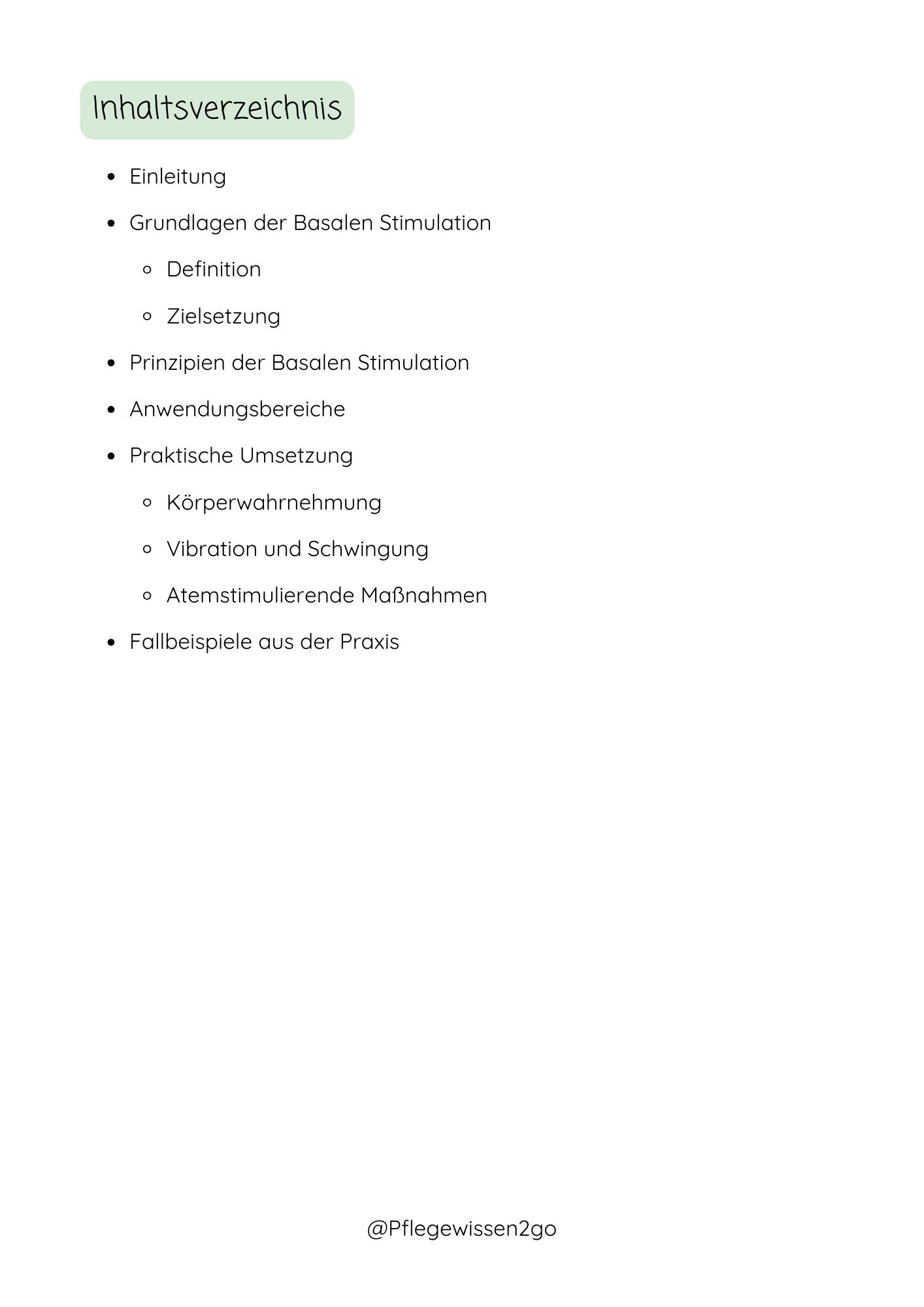 Die Basale Stimulation