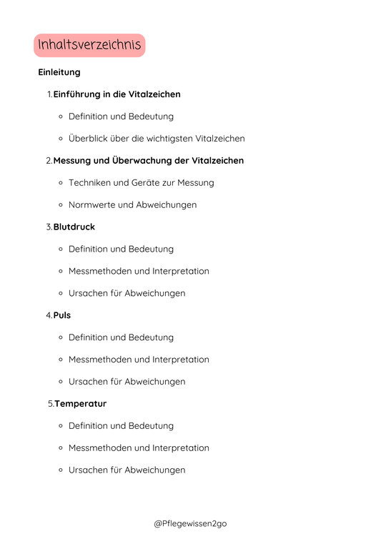 Übungsheft Vitalzeichen