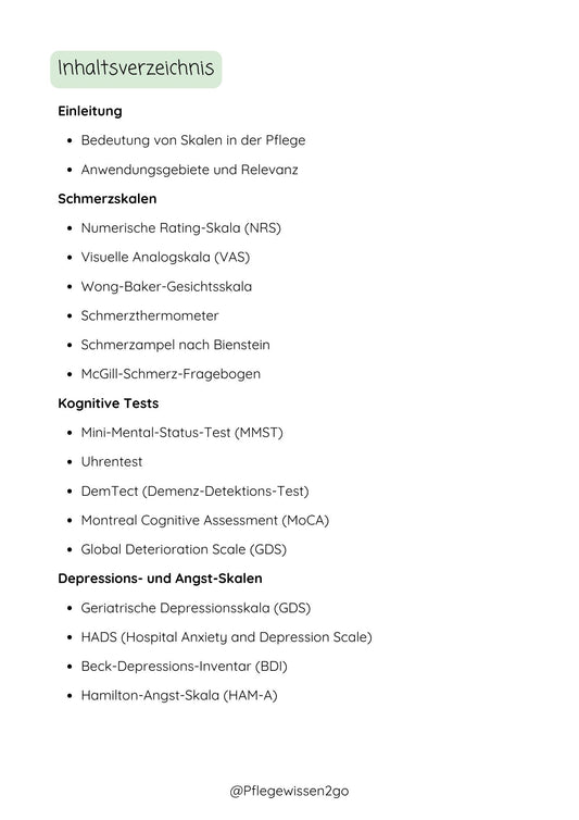 Skalen in der Pflege