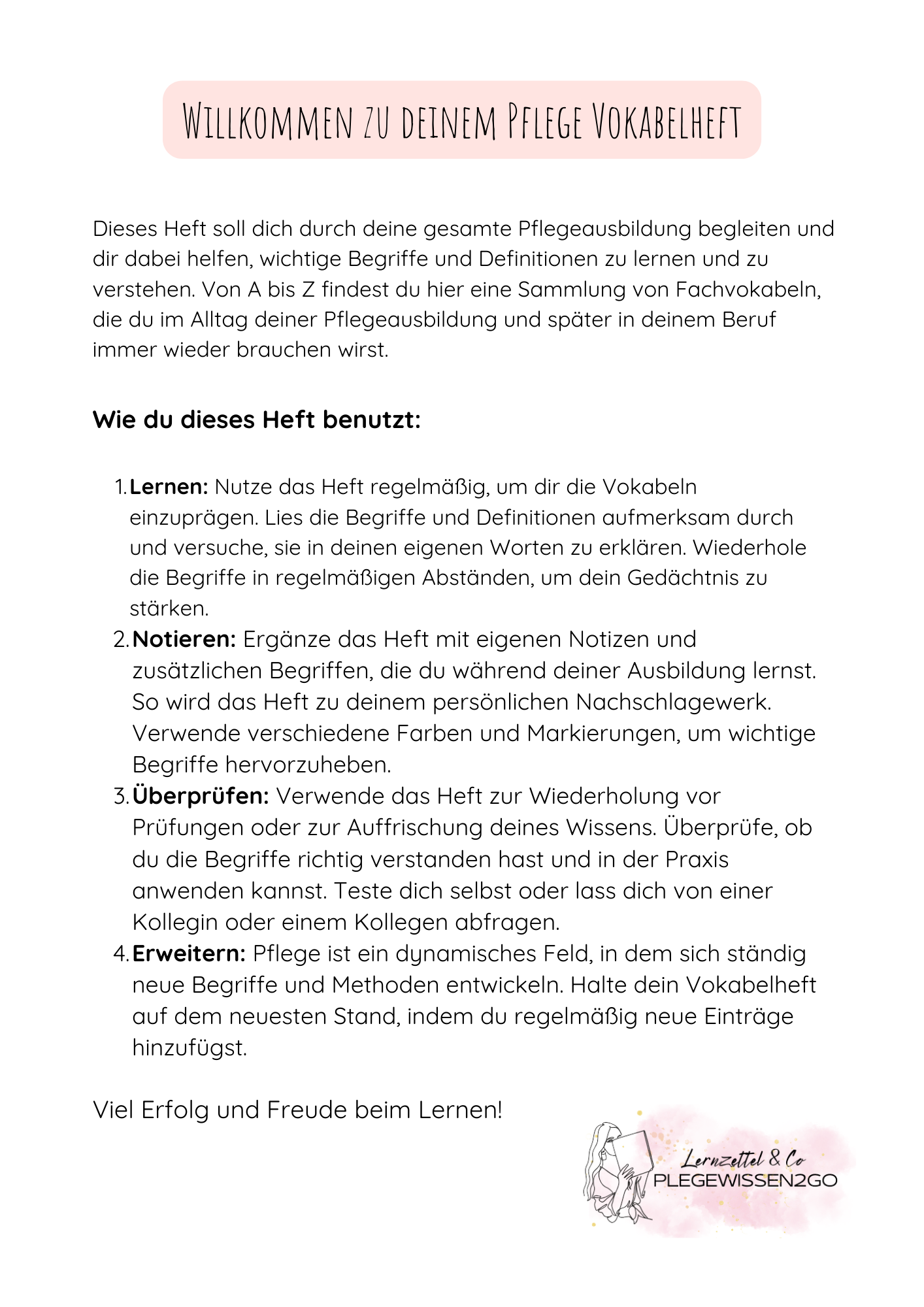 Vokabelheft Allgemeinwissen