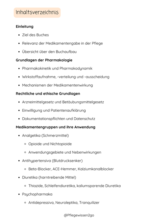 Medikamentenlehre für Pflegeberufe