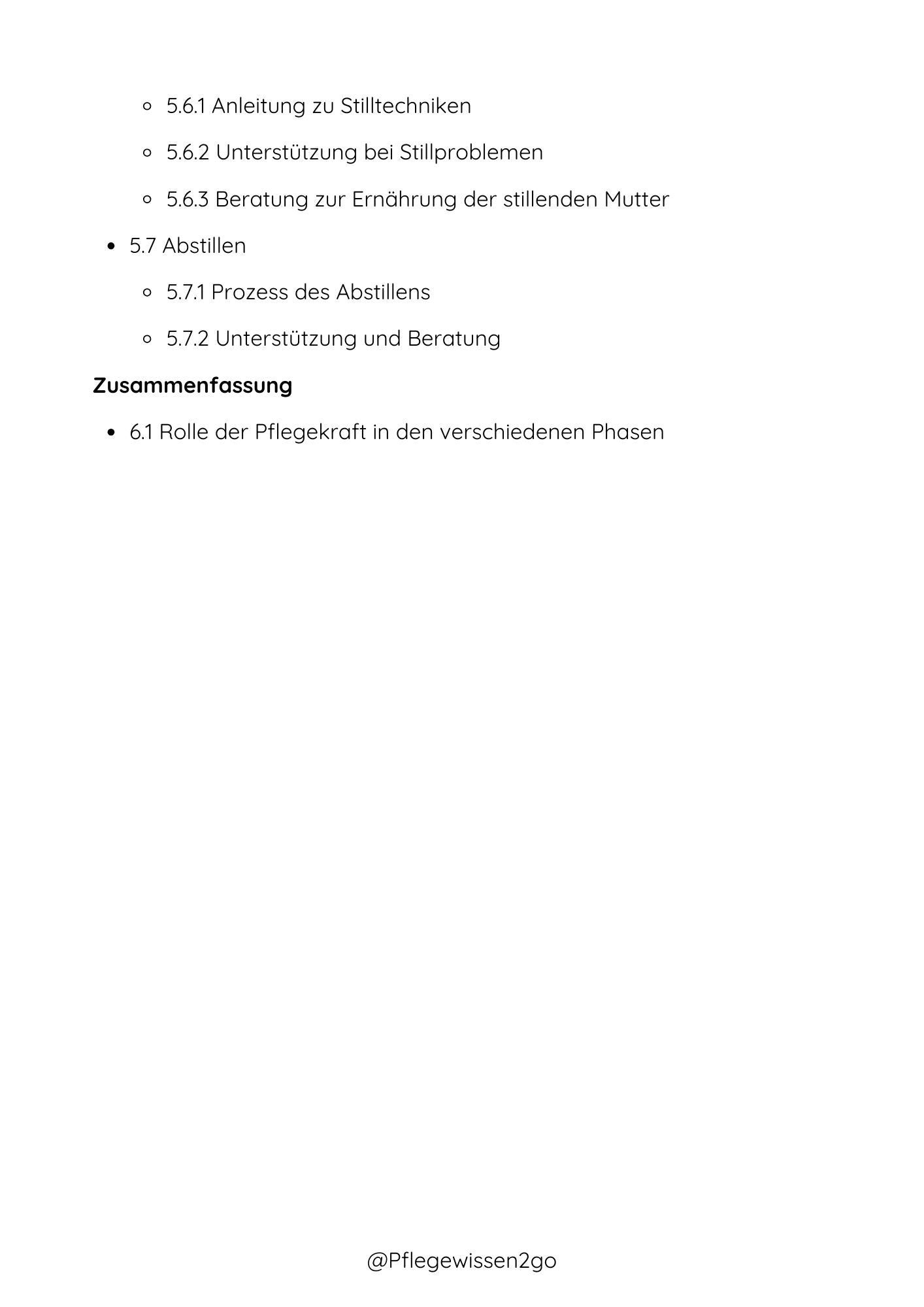 Betreuung und Pflege während Schwangerschaft, Geburt, Wochenbett und Stillzeit