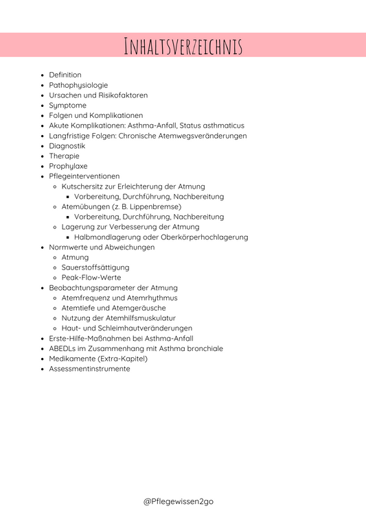 Asthma bronchiale Kompaktwissen für die Pflegeprüfung