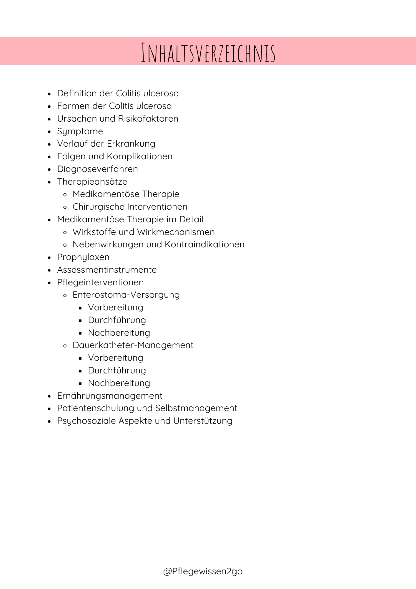 Colitis ulcerosa Kompaktwissen für die Pflegeprüfung