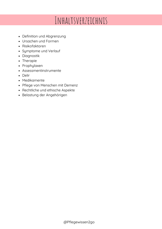 Demenz Kompaktwissen für die Pflegeprüfung