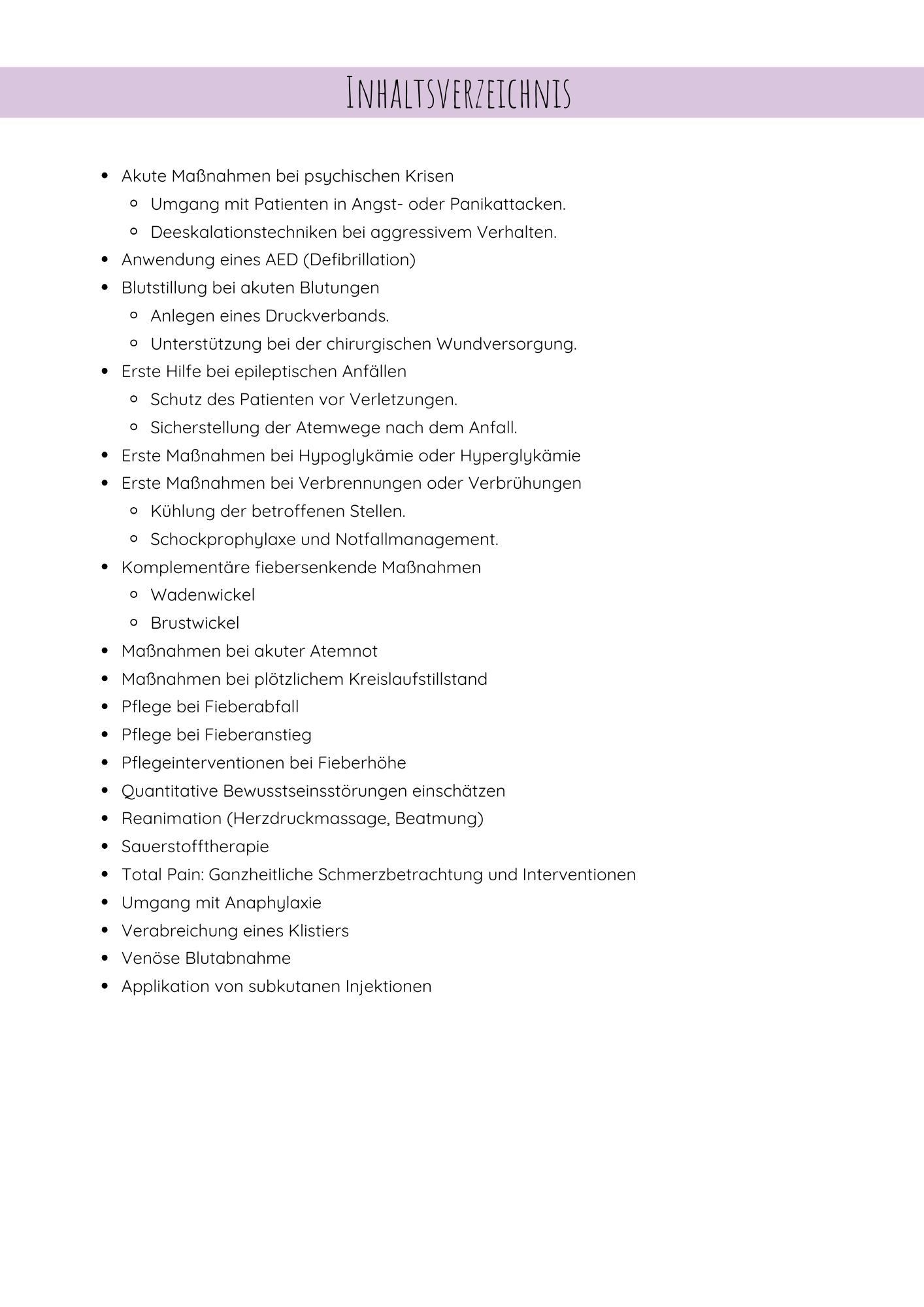 Bundle Akute Pflegesituationen