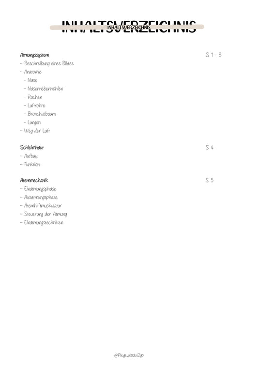 "Optimiere deine Pflegeausbildung mit unserem digitalen Lernzettel zum Atmungssystem. Pflege-Lernzettel, Krankenpflege-Notizen, Pflege-Study Guides und mehr! Bereite dich gezielt auf deine Pflegeprüfung vor und werde zum Experten in der Pflegepraxis."