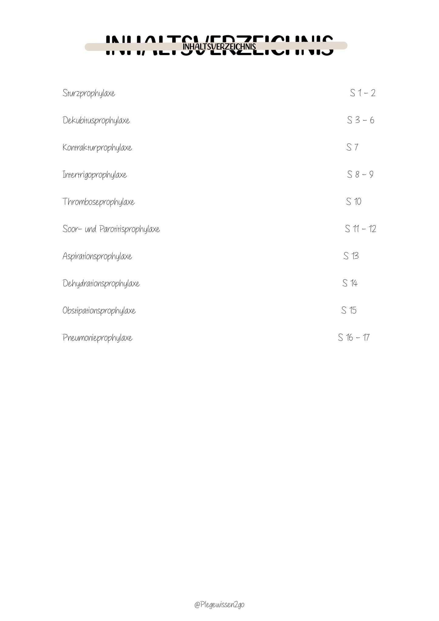 Die Prophylaxen