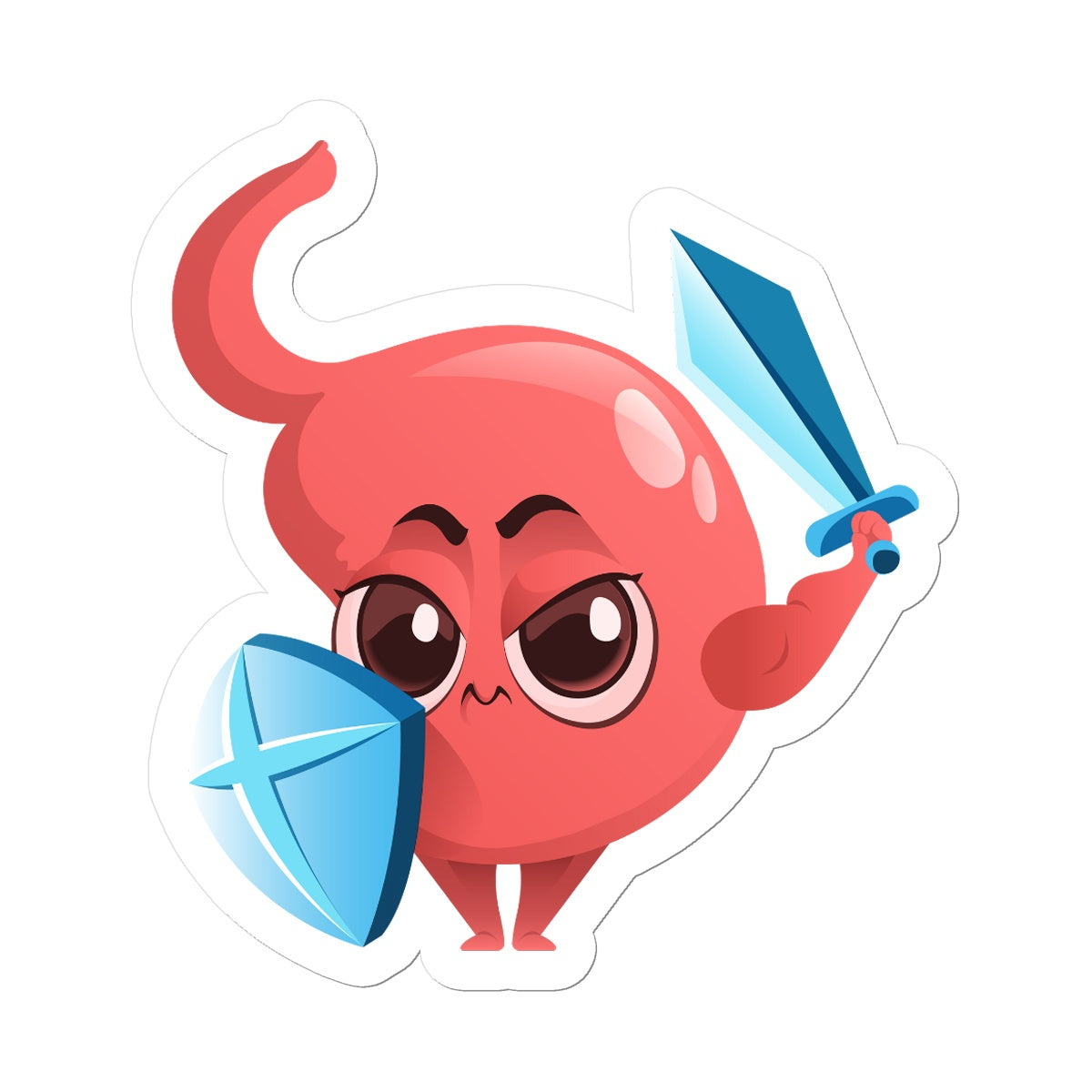 Sticker Magen Kämpfer