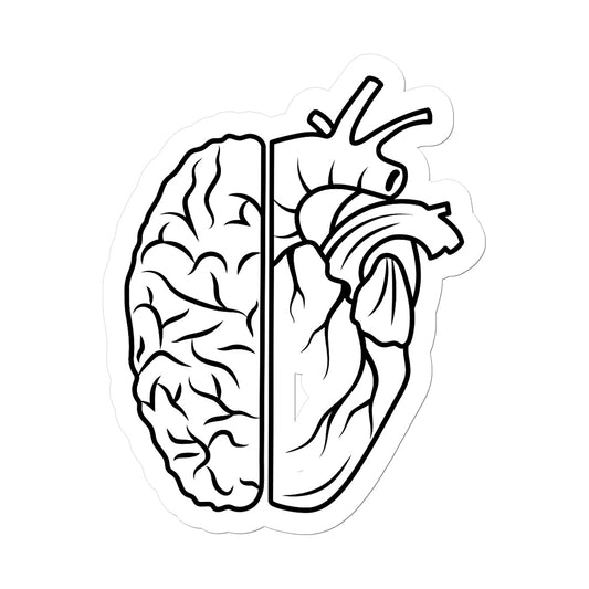 Sticker Gehirn Herz