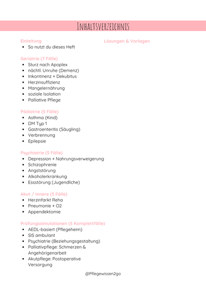 Pflegeplanung to go – Das interaktive Übungsheft