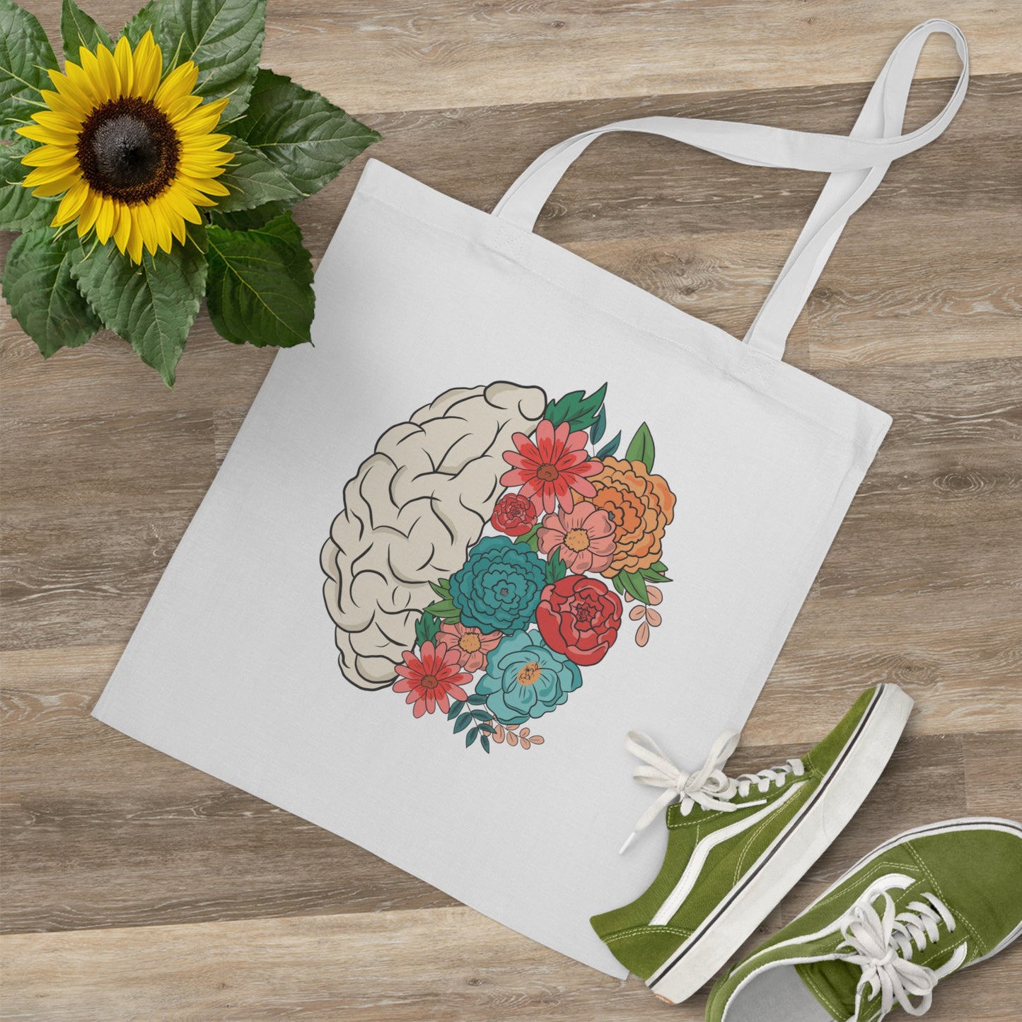 Stofftasche Flower Brain