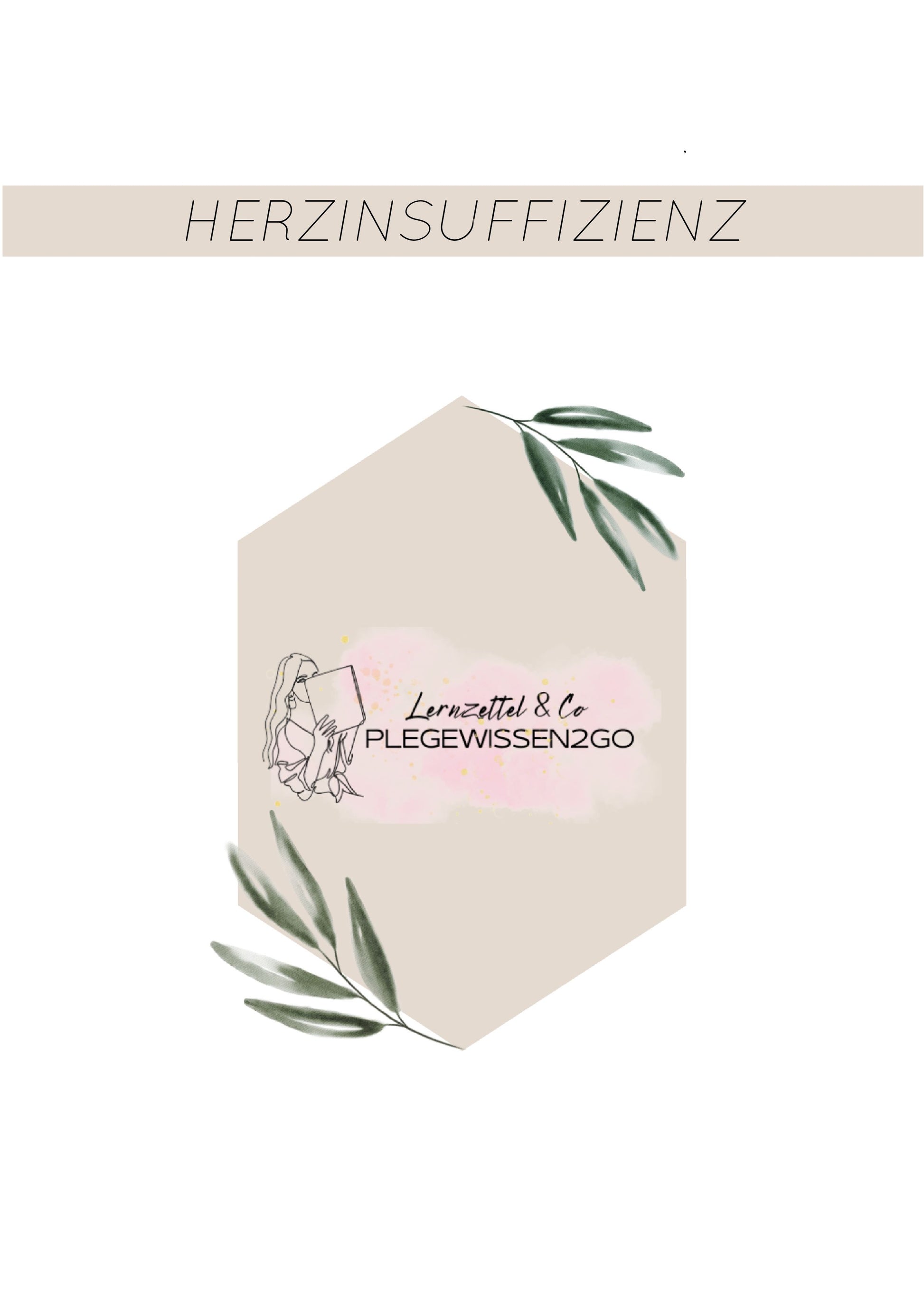 "Optimiere deine Pflegeausbildung mit unserem digitalen Lernzettel zur Herzinsuffizienz. Pflege-Lernzettel, Krankenpflege-Notizen, Pflege-Study Guides und mehr! Bereite dich gezielt auf deine Pflegeprüfung vor und werde zum Experten in der Pflegepraxis."