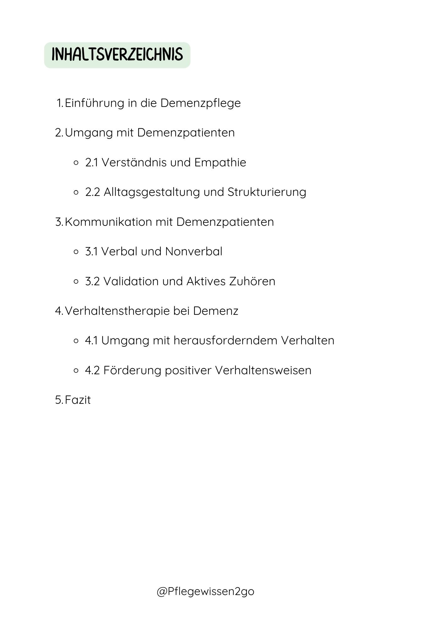 Demenzpflege