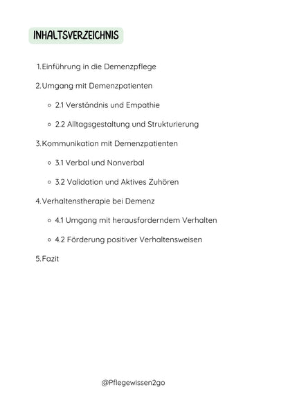 Demenzpflege
